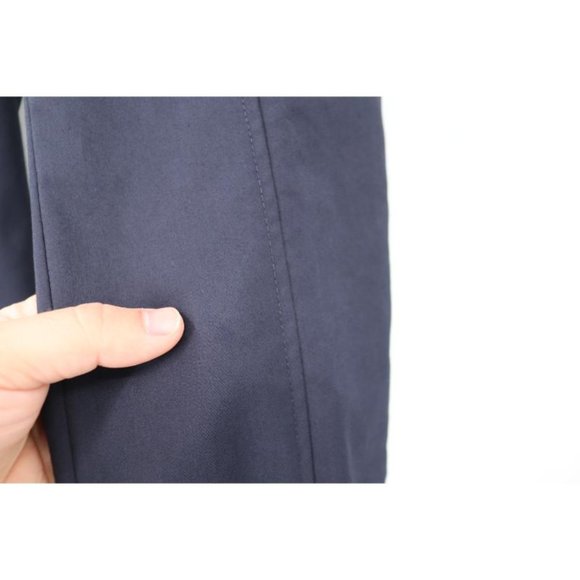 Tory burch pants women's 2 Caliie skinny ankle cotton blend blue gold logo - Picture 6 of 14